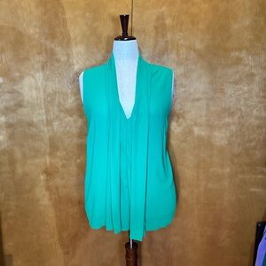 Eloquii Emerald Green Elegant V-neck w/Draped Neckline